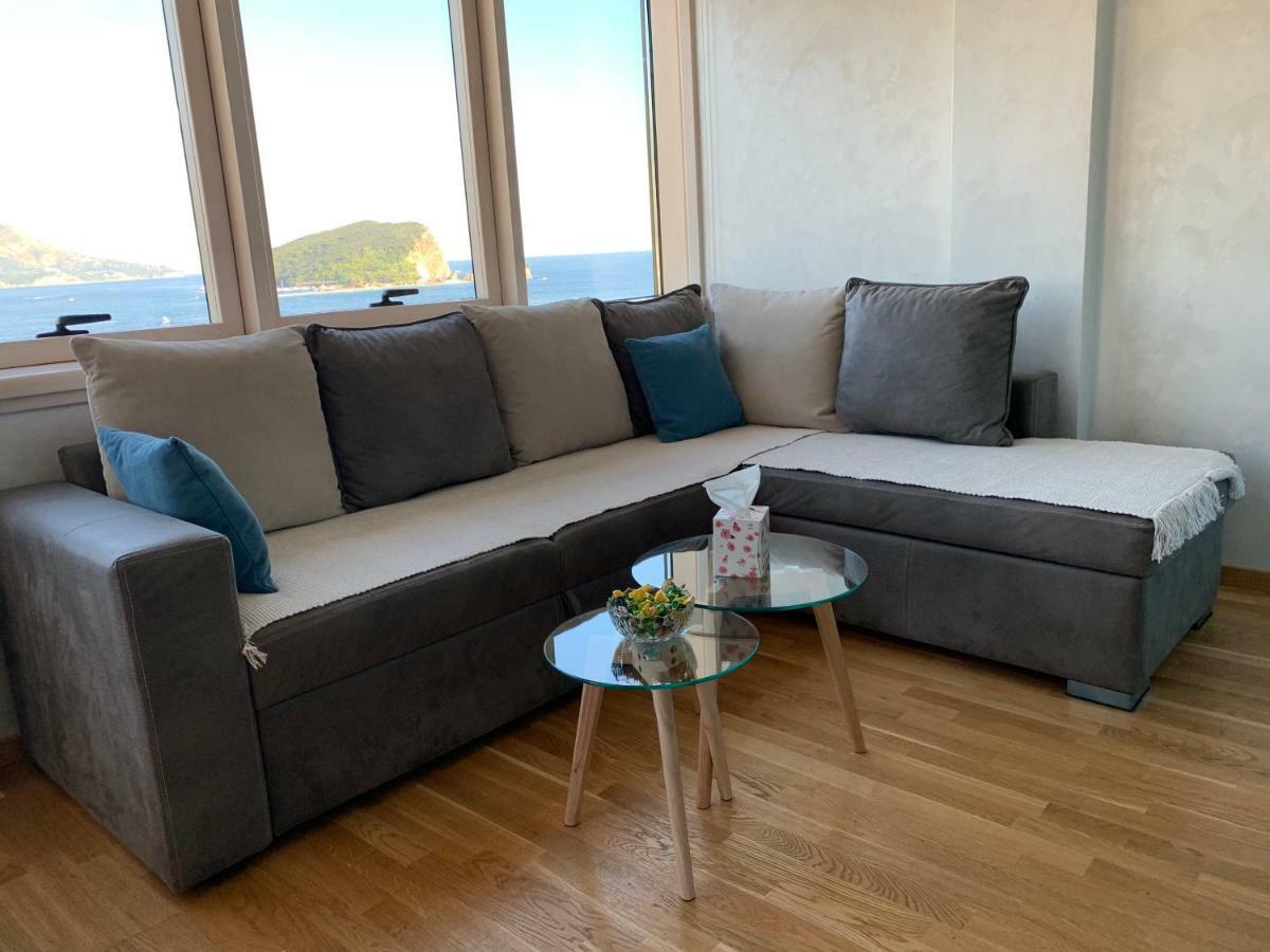 Panoramic Sea View 3-Bedroom Apartment 50 M From The Sea بودفا المظهر الخارجي الصورة